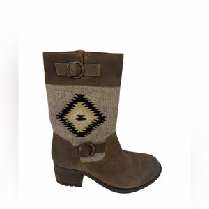 Born Triana Heeled Leather Side Zip Boots Women’s Size 8 Very Nice!!